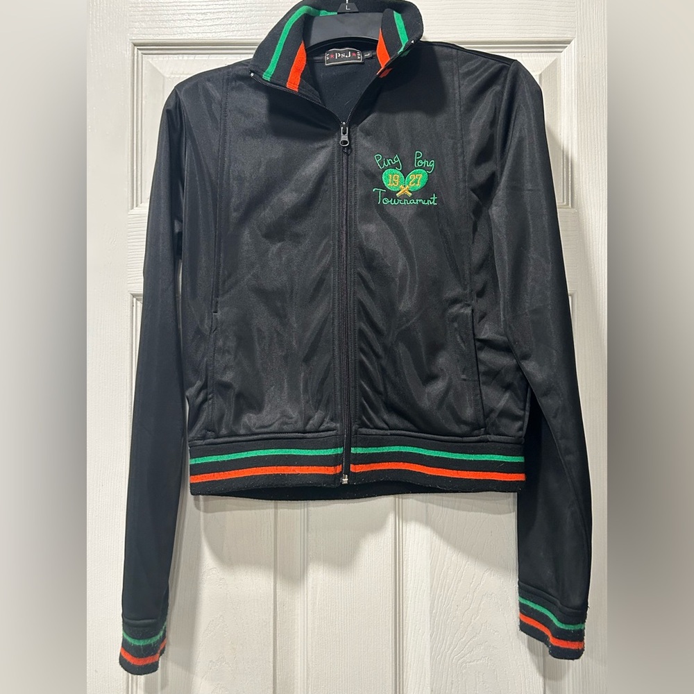 Black Manchester Ping Pong Tournament Jacket